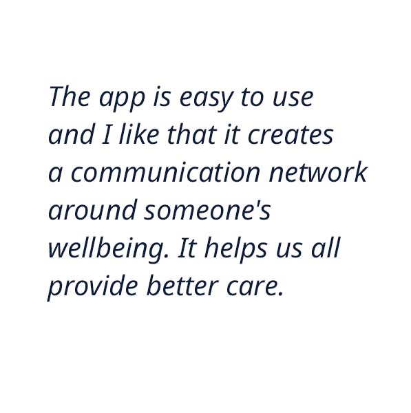 elderly care chat app