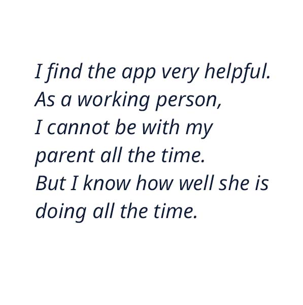 elderly care chat app